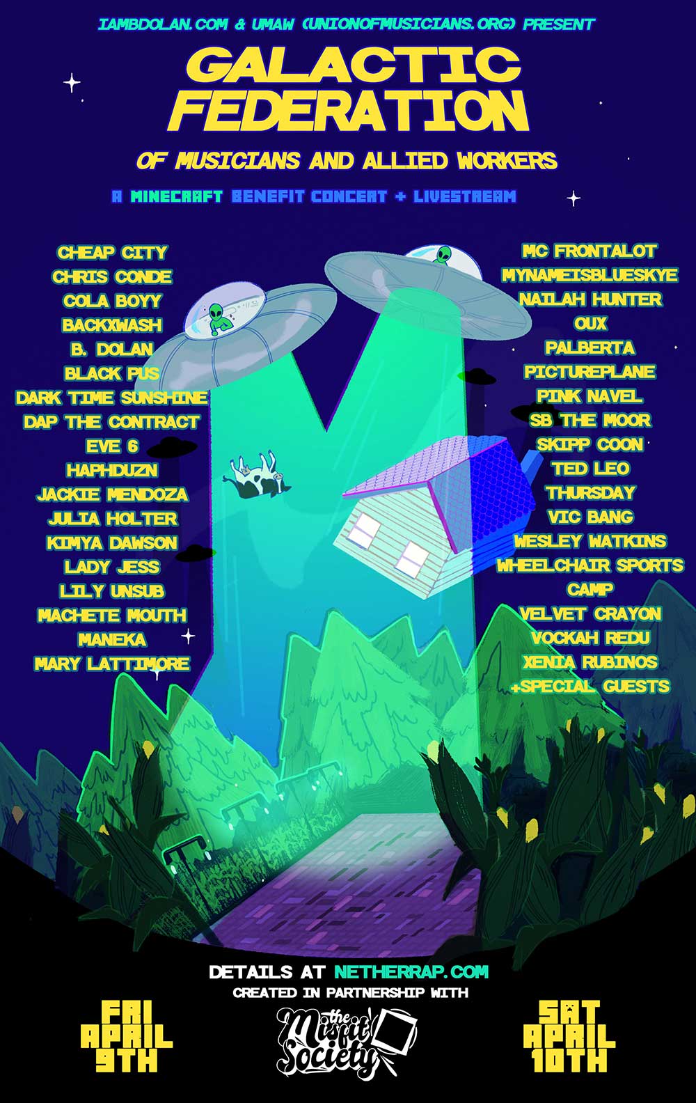 GALACTIC FEDERATION OF MUSICIANS AND ALLIED WORKERS - A Minecraft Benefit Concert + Livestream