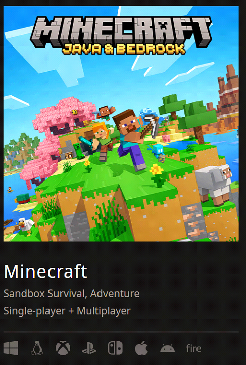 Minecraft version